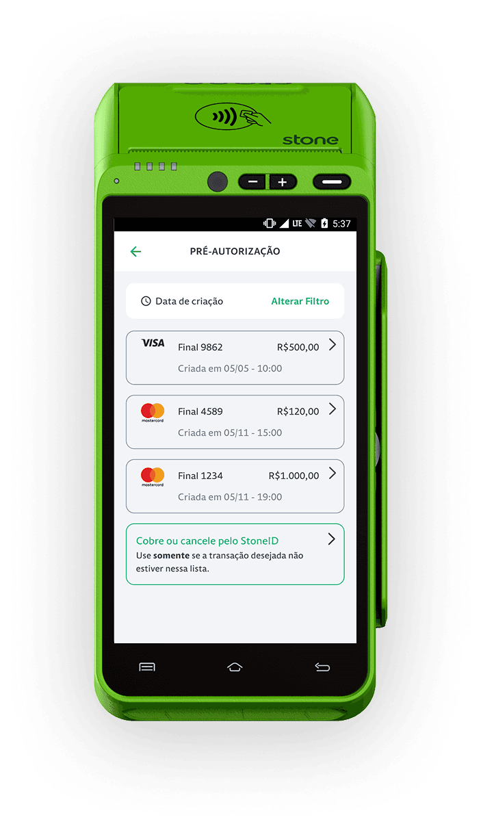 App Store running on credit card machine showing an app page.